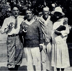Cocteau, Picasso, Stravinsky and Olga, 1926